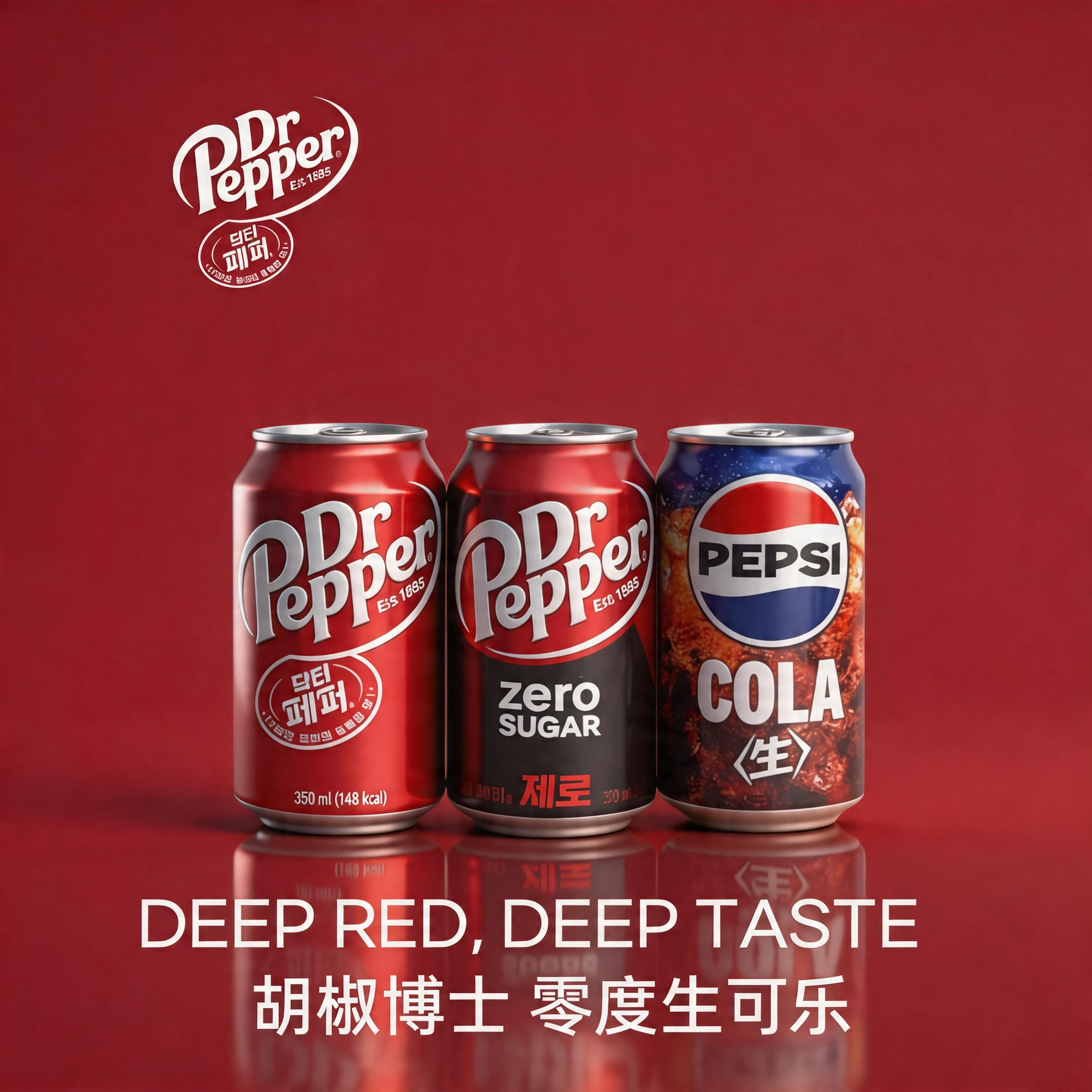 胡椒博士碳酸汽水罐装碳酸饮料韩国进口汽水 DR.PEPPER 原味可乐