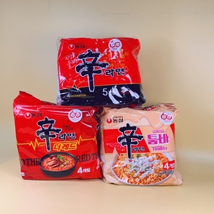 农心辛拉面原装韩式煮面经典牛肉香菇香辣海鲜方便面泡面韩国进口