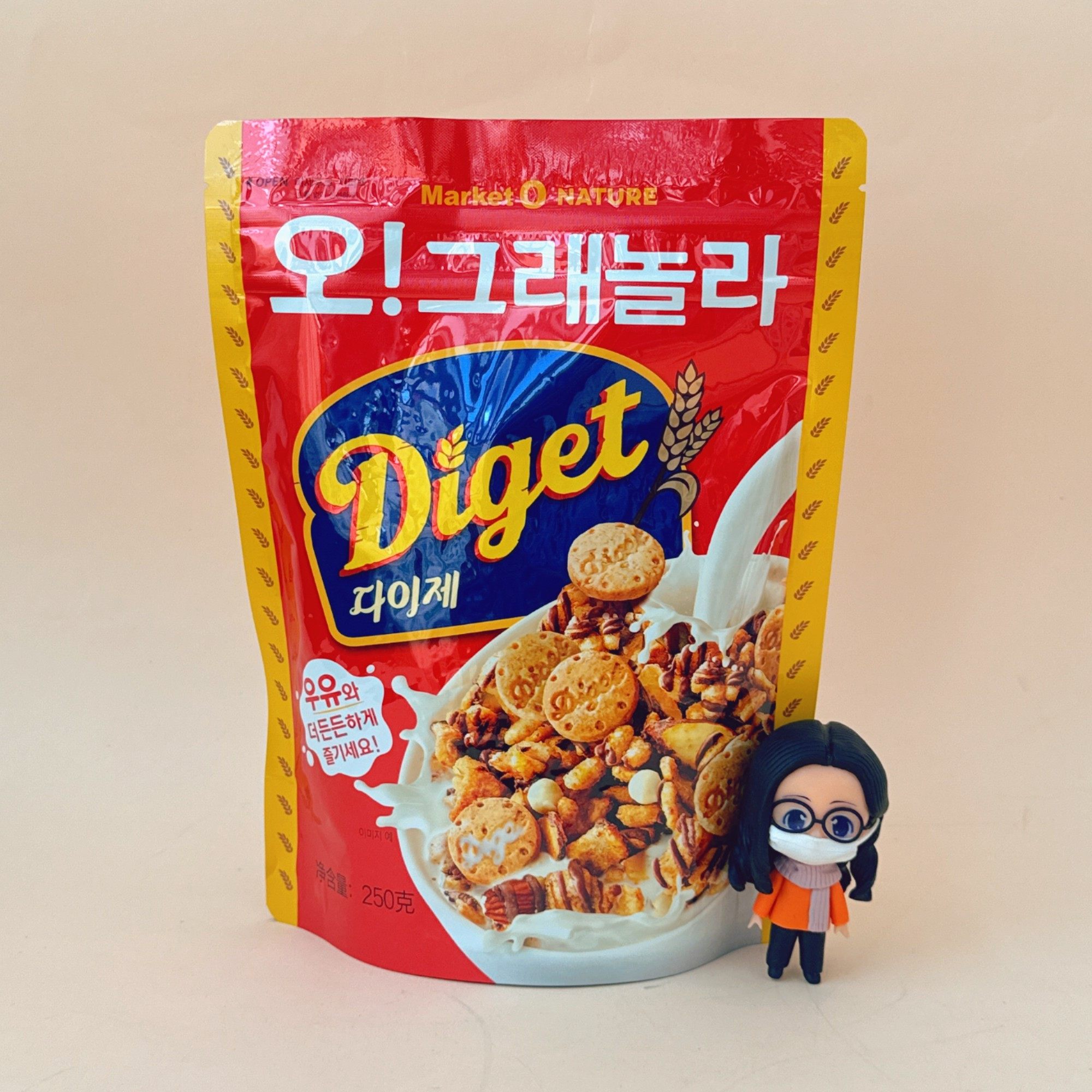 郑雅贤同款 韩国好丽友麦片 Diget谷物复合饼干早餐搭配牛奶零食