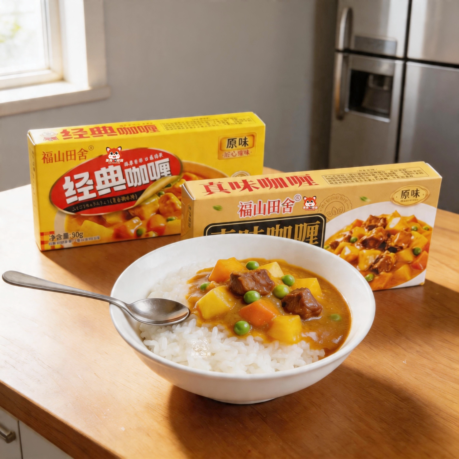 福山田舍经典咖喱块原味盒装速食咖喱酱真味咖喱复合调味料 醇厚