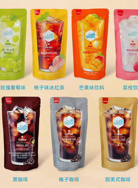 韩国三立桃子味冰红茶芒果口味饮料葡萄味荔枝梨子味袋装液体咖啡