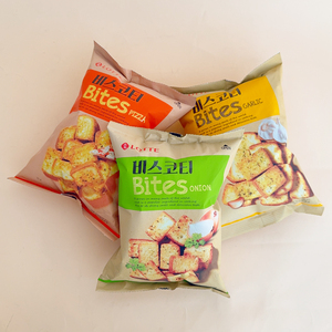 烤面包干进口零食韩国蒜香面包干乐天烤面包片蒜香披萨法式面包干