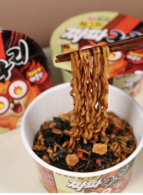 进口乌冬面桶装泡面浣熊原装杂酱