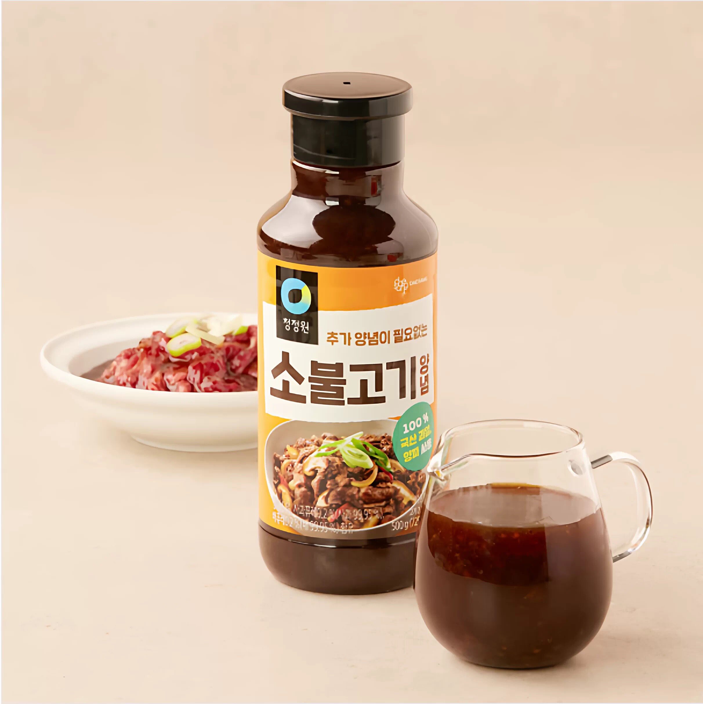 韩国进口清净园烤牛肉用牛排酱甜辣口排骨酱烤猪肉酱炒鸡肉酱调料