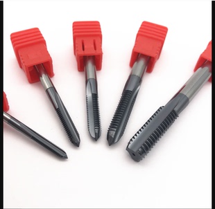整体合金丝攻涂层钨钢加长丝锥机用M2M3M4M5M6M8M10M12X100mm细牙