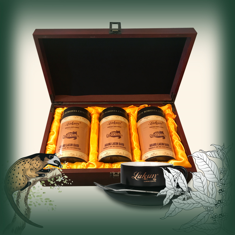 麝香猫屎咖啡豆印尼粉礼盒