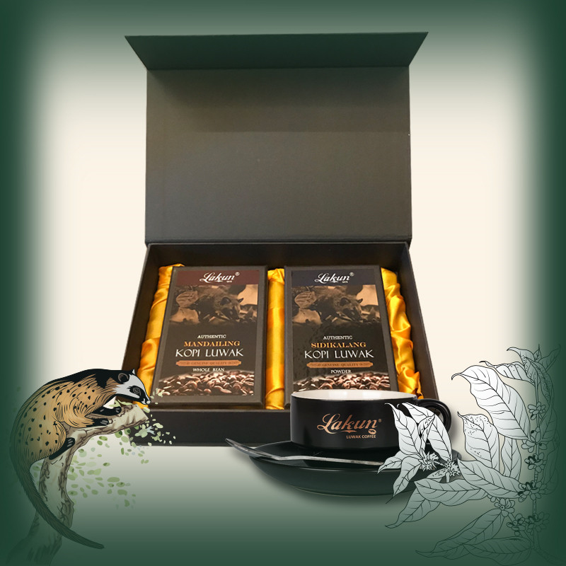 九选二猫屎咖啡豆印尼原装进口 200克礼盒配礼袋麝香猫咖啡豆粉