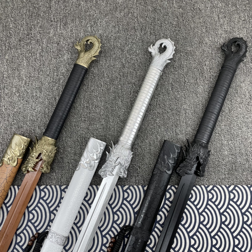 龙头木质唐刀唐横木刀中国风带鞘宝剑汉剑古风道具儿童玩具木剑