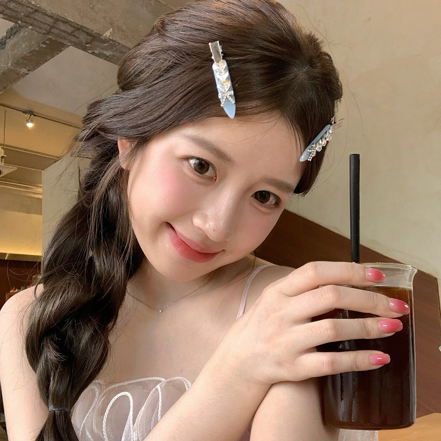 公主礼颂！超闪水钻蝴蝶结化妆夹甜美百搭刘海夹发卡前额碎发夹子
