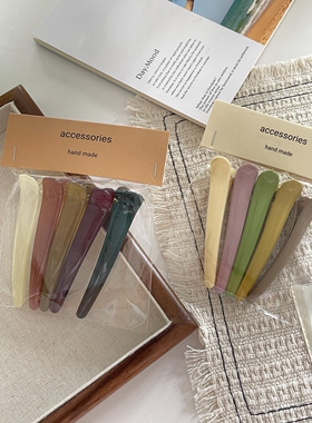 早秋新色系~5个装化妆夹百搭彩色刘海夹侧边夹子发夹鸭嘴夹发饰女