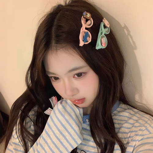 可爱趣味卡通眼镜框发夹