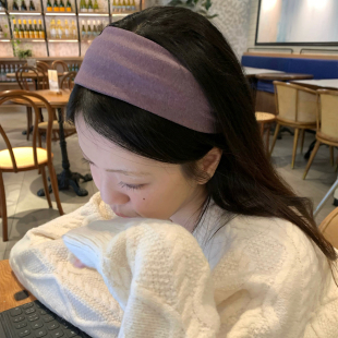 柔软针织宽边发箍超宽发带发卡遮发缝头箍女高颅顶显脸小发饰头饰