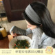 基础款 百搭宽边发箍秋冬高颅顶高级感灰色针织头箍加宽发带头饰品