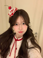 Cute cherry cake hair clips, Korean-style girl bangs clips, Christmas and New Year atmosphere photo hair accessories, hair clips and headwear thumbnail 7