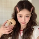 甜心少女红格子波点化妆夹发卡蝴蝶结鸭嘴夹碎发刘海夹侧边夹发饰