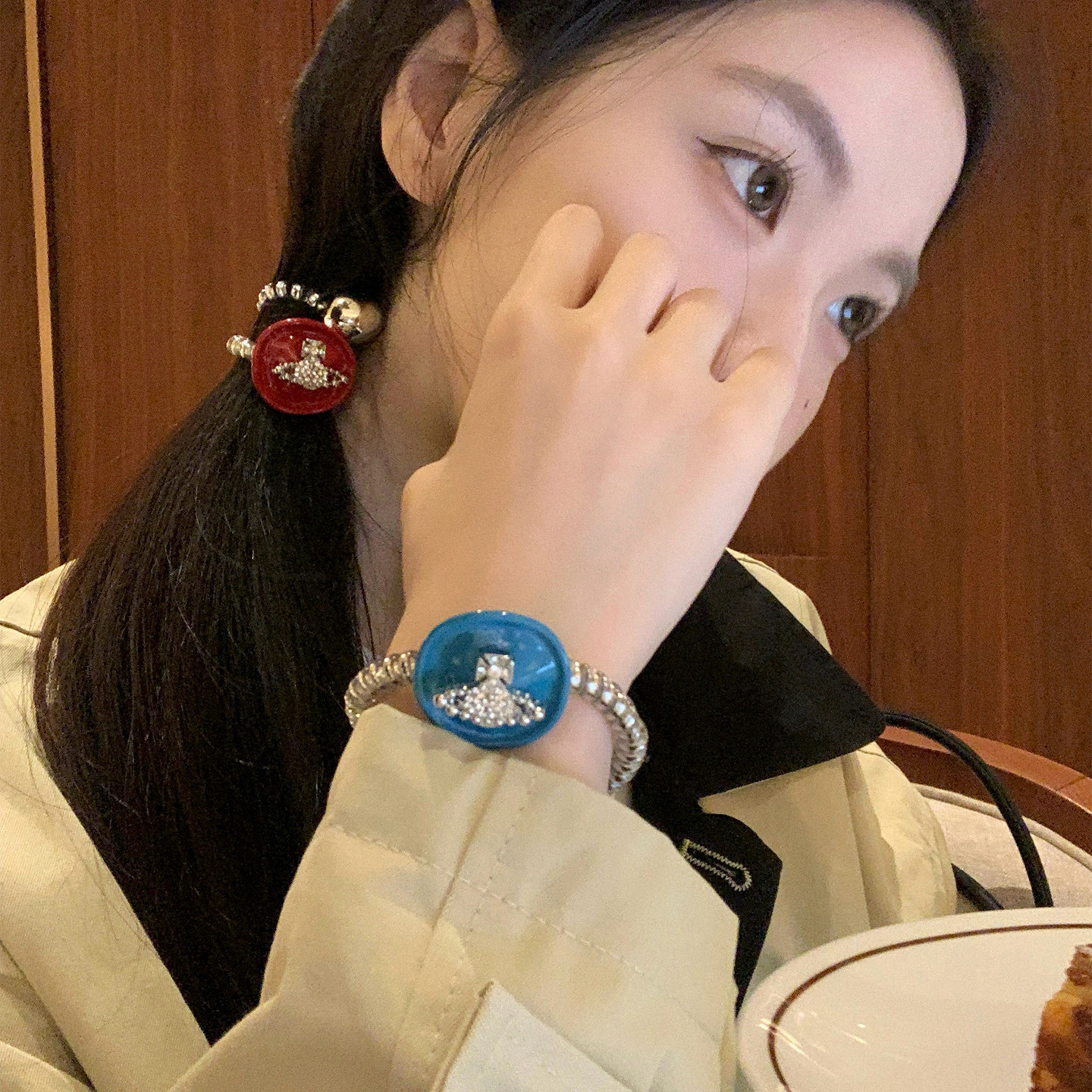 闪闪水钻星球发圈复古时髦电话圈发绳高级感扎马尾头绳皮筋发饰品,饰品/流行首饰/时尚饰品新,发饰,淘宝优惠券,粉丝福利购,淘宝优惠卷