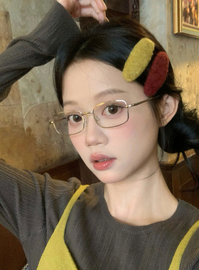 软糯毛呢~秋冬彩色毛绒绒发夹刘海夹韩系百搭侧边夹子BB夹发卡女