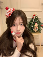Cute cherry cake hair clips, Korean-style girl bangs clips, Christmas and New Year atmosphere photo hair accessories, hair clips and headwear thumbnail 8