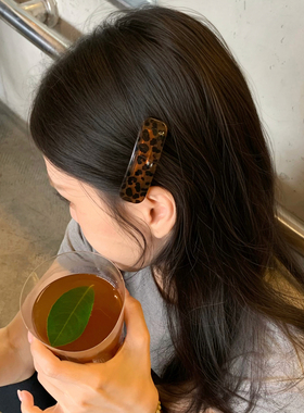 时髦日常！复古豹纹波点发夹鸭嘴夹百搭刘海夹侧边夹子发卡新款女