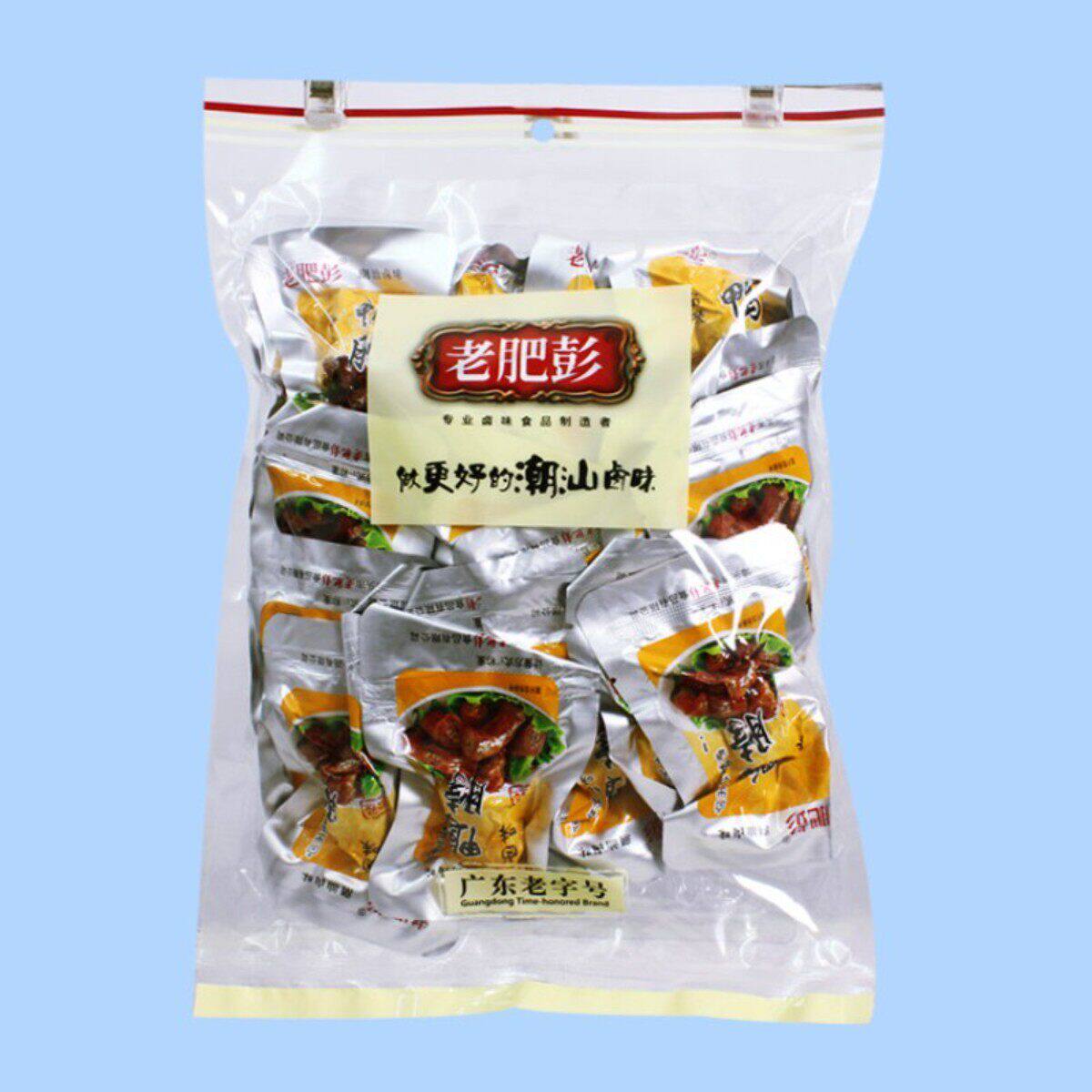 老肥彭潮汕卤味鸭脖下酒菜鸭颈汕头特产卤水微辣休闲即食零食