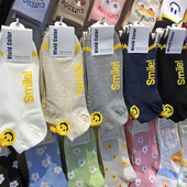 韩国进口袜子vivid立体小笑脸少女袜东大门春夏新款 低腰短筒5104
