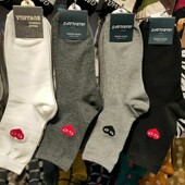 韩国进口袜子男款 爱心商务休闲中筒袜棉袜透气防臭东大门9002