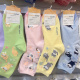 韩国kikiyasocks新款 女袜子可爱萌宠猫咪中筒袜学院风少女袜1185