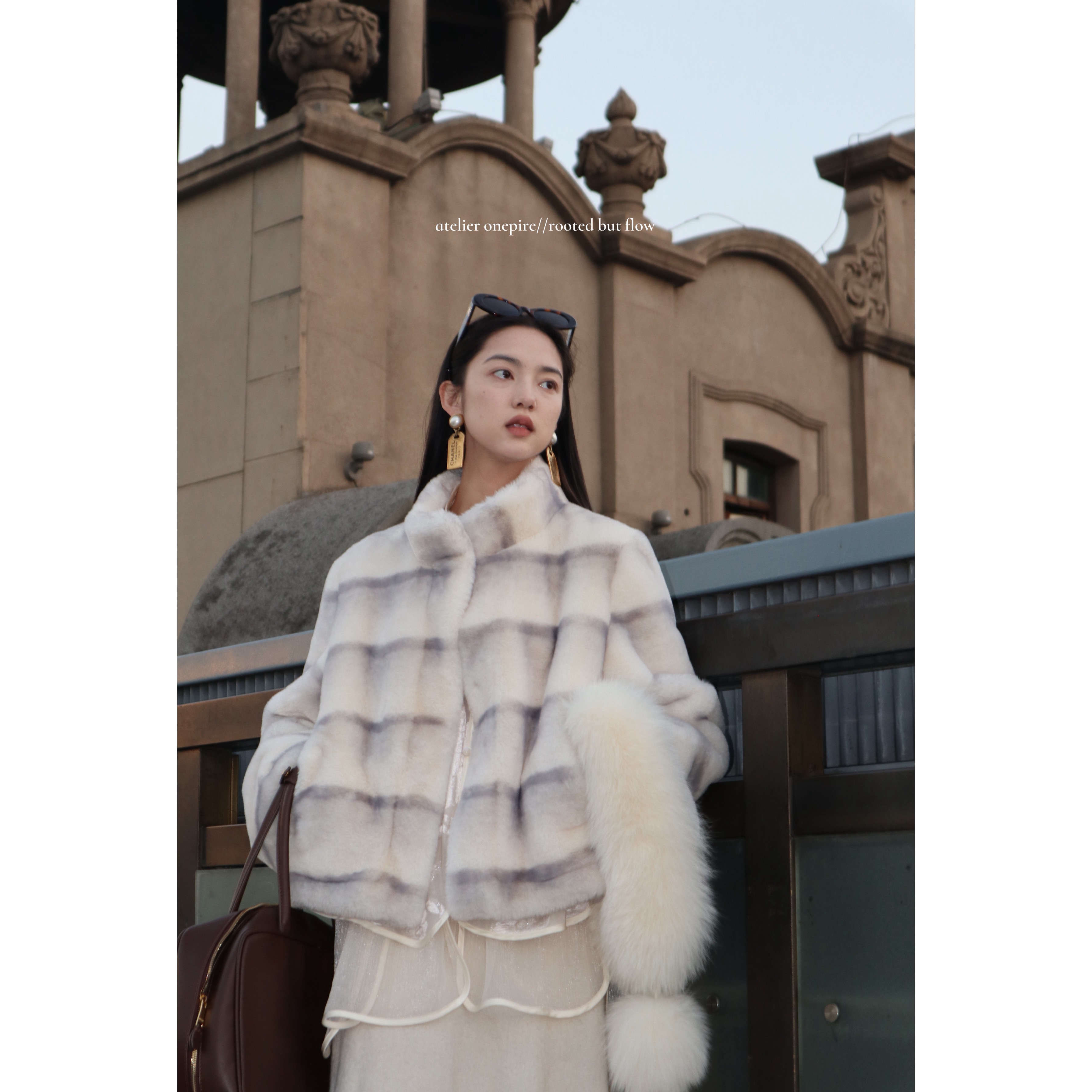 Atelier Onepire《千金叙事诗》仿獭兔毛横纹皮毛一体环保皮草