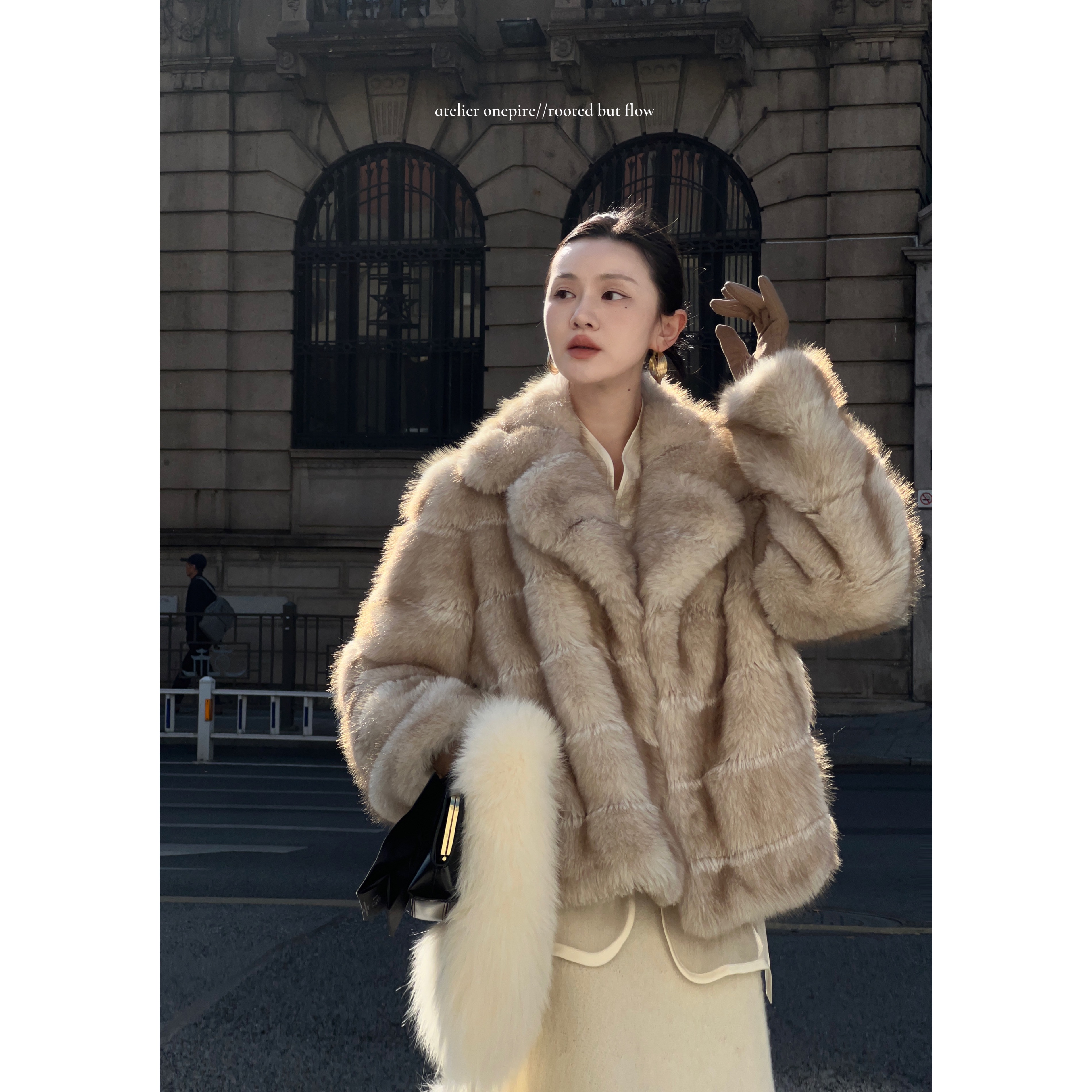 Atelier Onepire《雪岭千金》轻奢贵气仿紫貂毛保暖加厚环保皮草