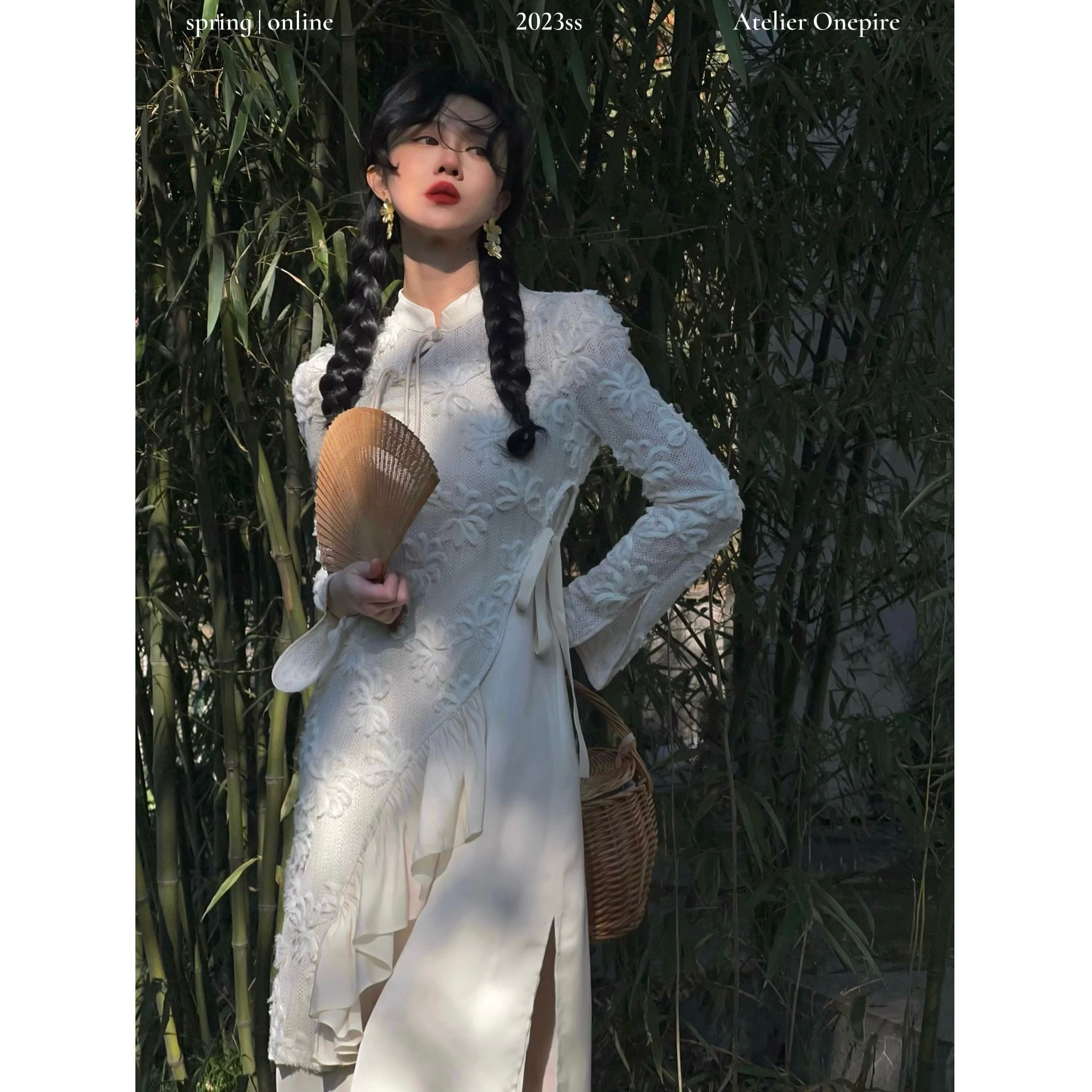 【现货】Onepire|amid the flos|花间酒重工盘花中式连衣裙两件套