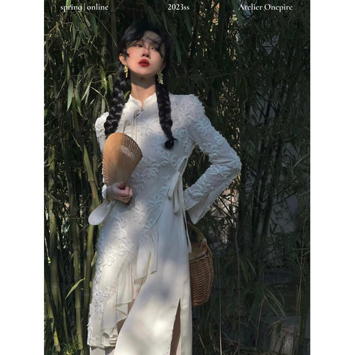 【现货】Onepire|amid the flos|花间酒重工盘花中式连衣裙两件套