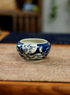 【景墨春风】-青花九色小鹿水洗--Q034