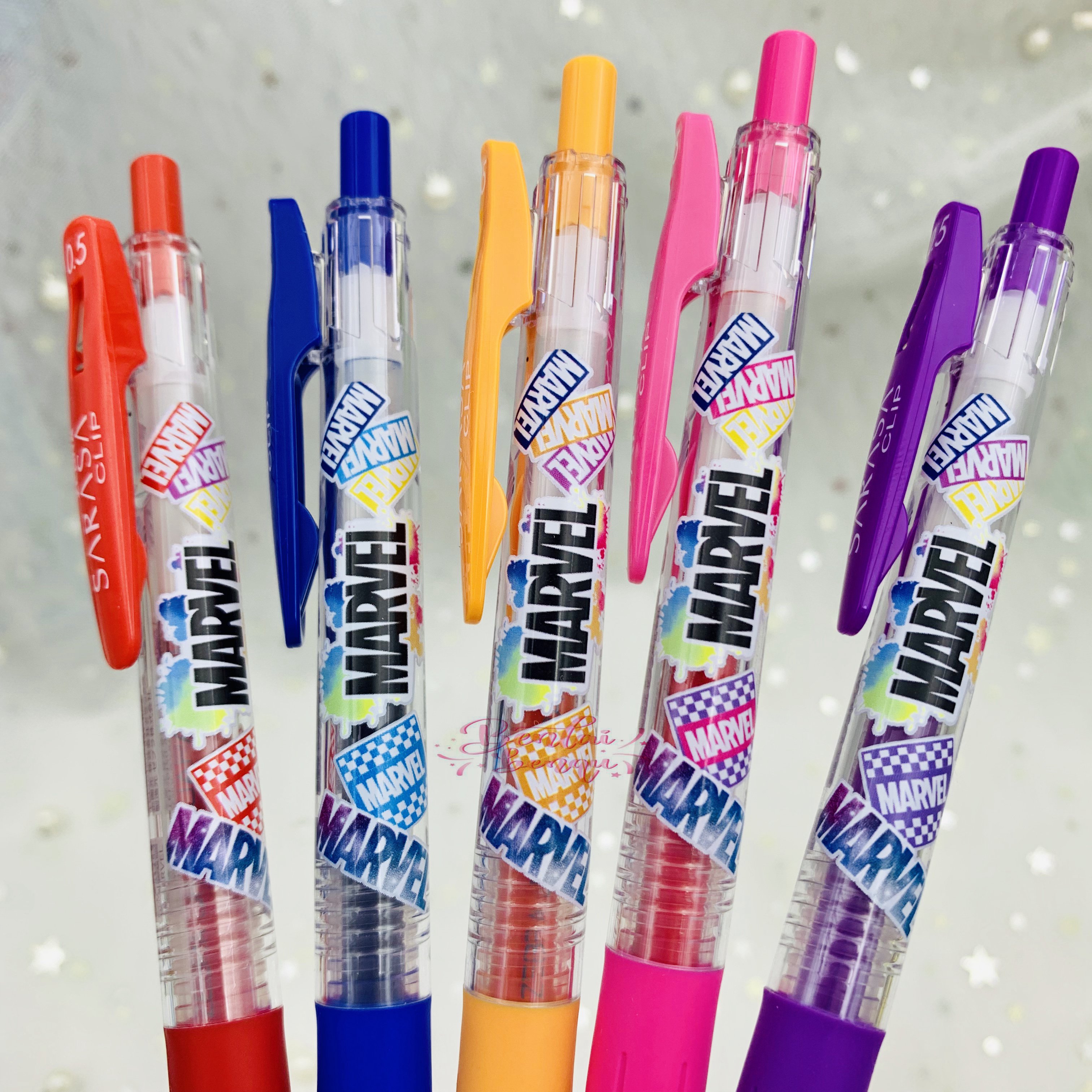 日本斑马zebra漫威限定marvel复仇者联盟jj15中性笔彩色0.5mmjf