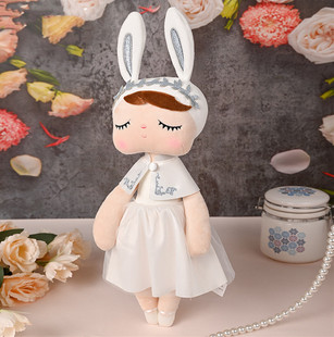 metoo咪兔公主安吉拉娃娃新款玩偶布娃娃儿童生日礼物毛绒玩具