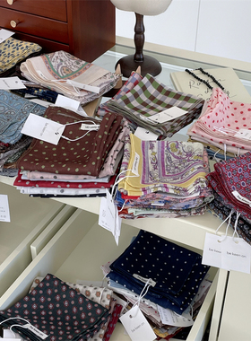 出口韩国波点红格子方巾柔软亲肤春秋围巾装饰领巾头巾丝巾亲子款