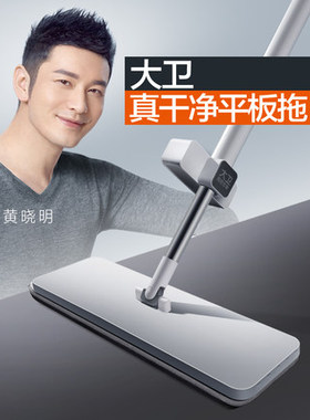 大卫P10免手洗平板拖把刮刮乐懒人墩布超细纤维材质拖布平拖抹布