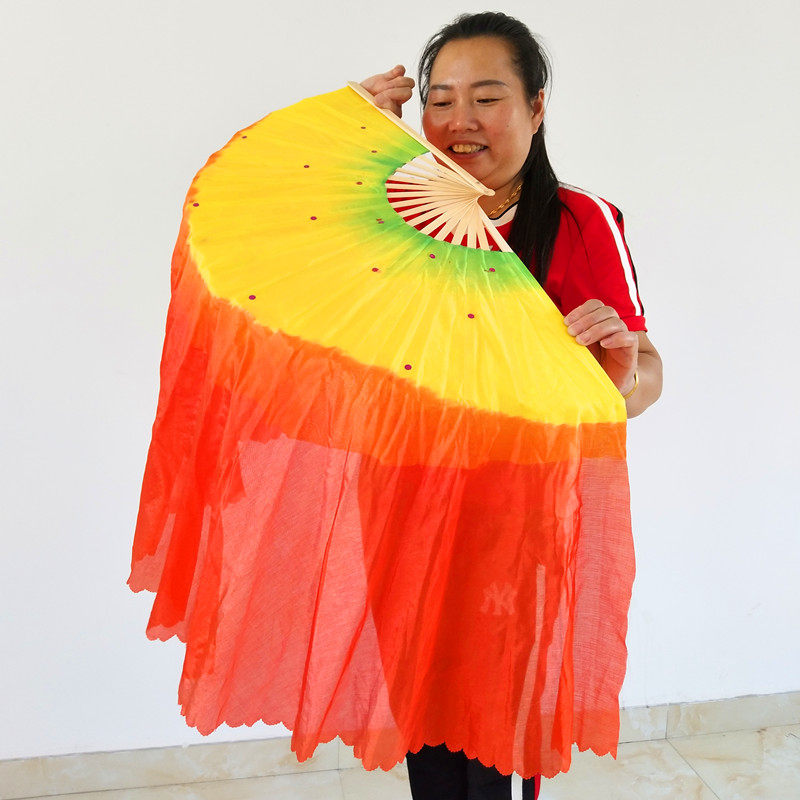 舞蹈扇子45厘米飘头加长扇第五套广场舞扇扭秧歌扇子跳舞扇包邮