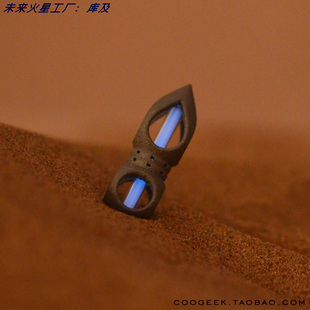 3D打印钛合金TC4氚气管钥匙扣 吊坠 自发光25年藏传金刚杵 库及