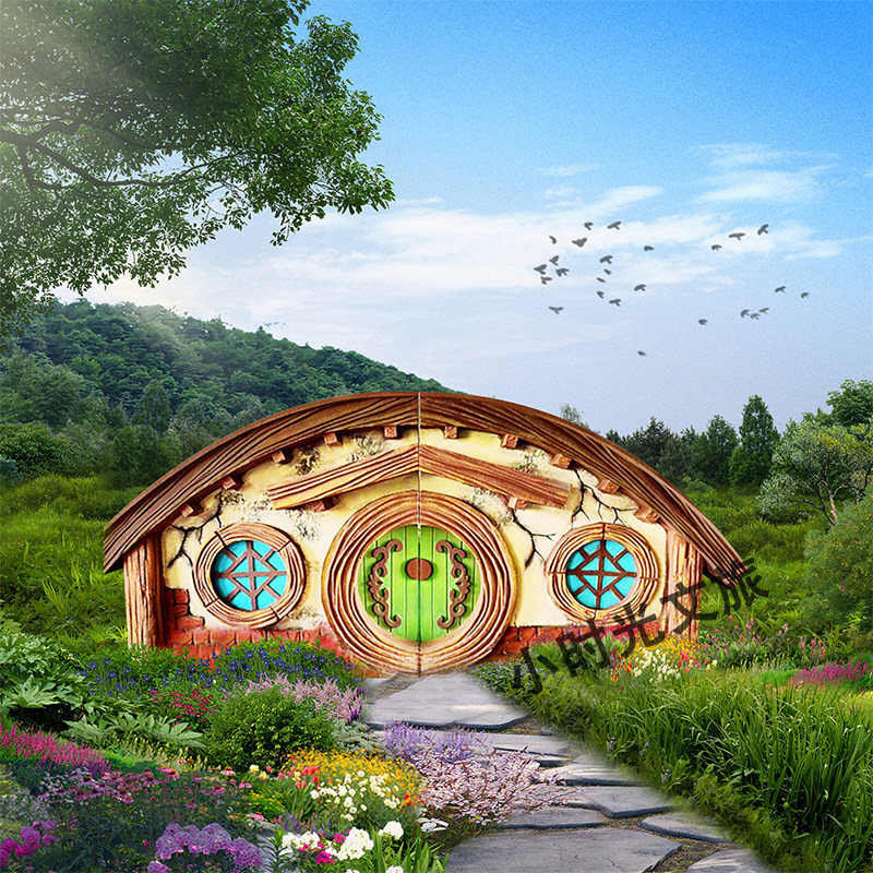 户外景区幼儿园农场霍比特小屋布置装饰拍照道具景观摆件造景装置