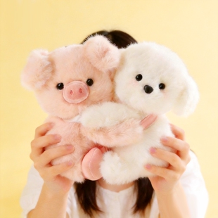 搞怪双人成对小猪小狗玩偶新款毛绒玩具女孩挂件娃娃公仔闺蜜礼物