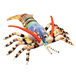 仿真龙虾公仔毛绒玩具可爱海洋生物儿童玩偶安抚陪睡睡觉娃娃男孩