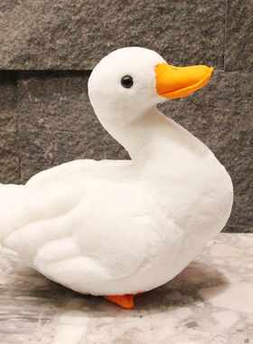 仿真鸭子毛绒玩具公仔柯尔鸭玩偶小白鸭娃娃大白鹅女孩可爱抱枕