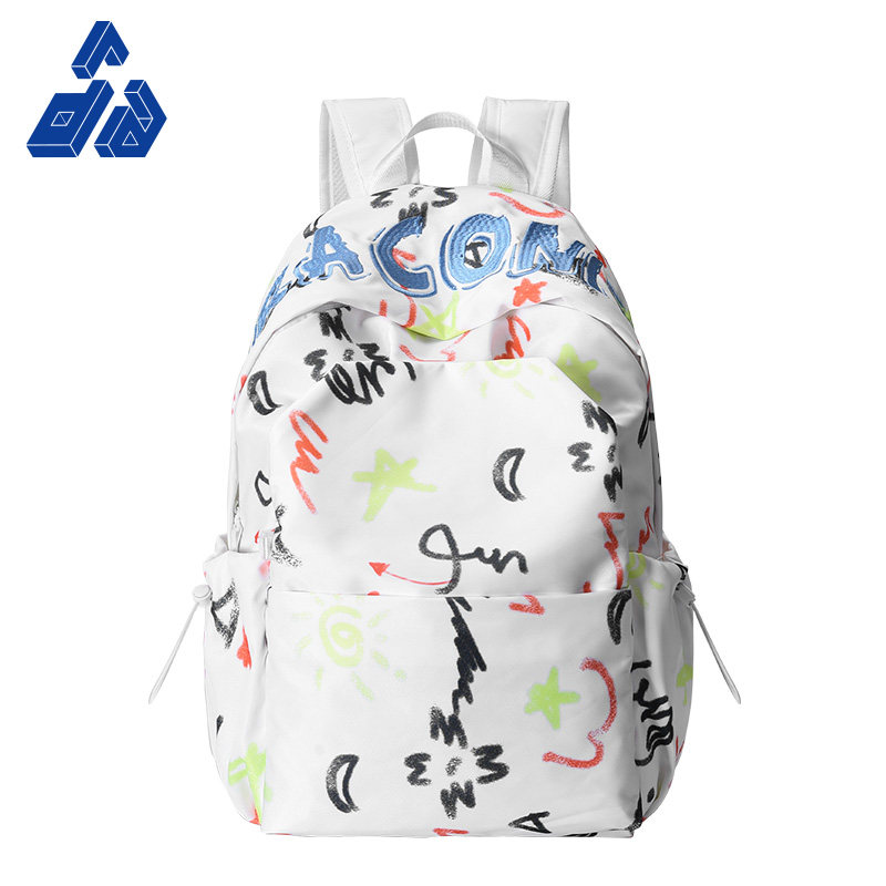 DRACONITE涂鸦印花大容量双肩包男女初高中书包休闲背包百搭潮流