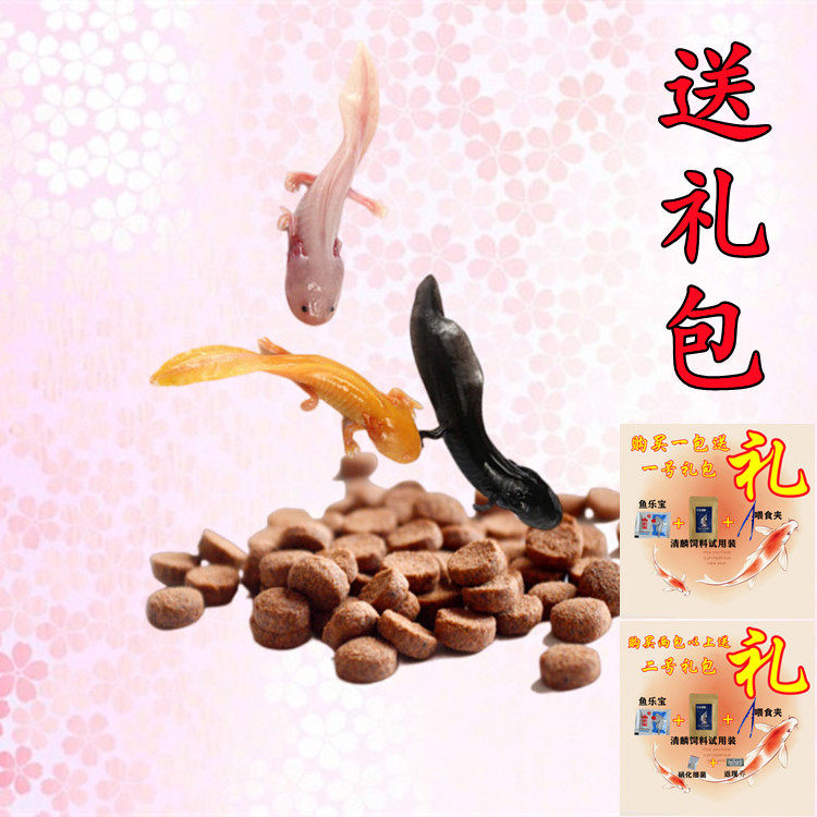 包邮日本进口高够力六角蝾螈饲料肉食下沉型小粒中粒分装袋30克