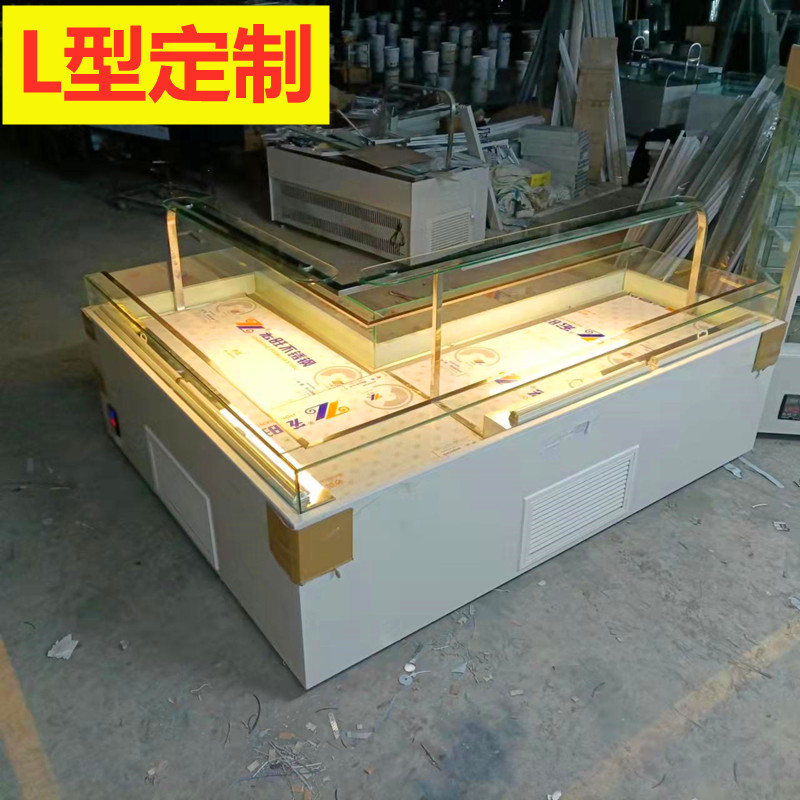 L型高端定制三明治柜敞开式蛋糕展示柜卧式寿司水果冷藏保鲜岛柜