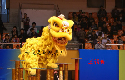 促销澳洲羊毛南狮道具醒狮标准3号成人双人狮子头新品舞狮狮头