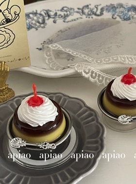 apiao原创自制喫茶店日式手作焦糖布丁手机气囊支架闺蜜生日送礼