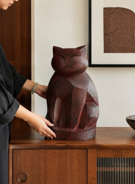 中古风复古猫咪壁龛艺术摆件