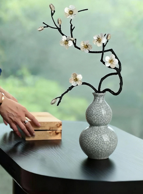 新中式梅花葫芦树脂摆件乔迁礼