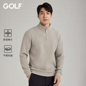 长袖 卫衣26春季 新款 GOLF高尔夫Jeans男士 华夫格棉保暖立领打底衫